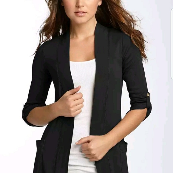 black jersey cardigan